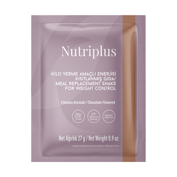 NUTRIPLUS შეიკი შოკოლადის არომატით, საშეტი 26 გრ.