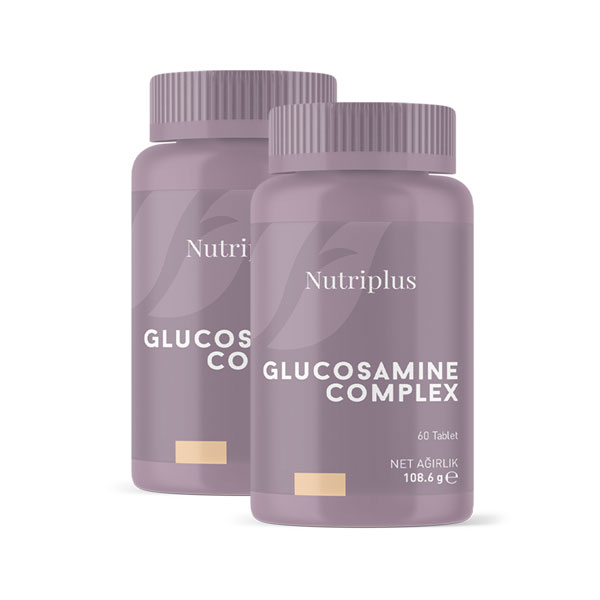 NUTRIPLUS გლუკოზამინის კომპლექსი GLUCOSAMINE 60 აბი (2 ცალი)