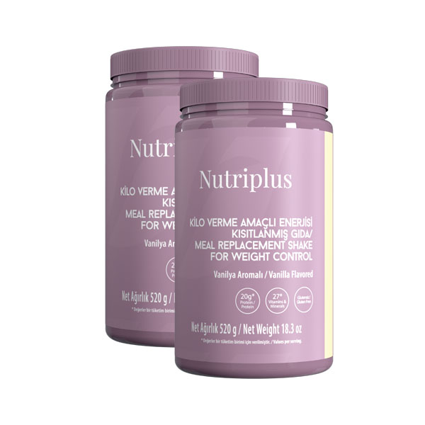 NUTRIPLUS შეიკი ვანილის არომატით, 520 გრ (2 ცალი)