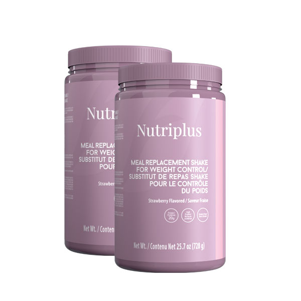 NUTRIPLUS შეიკი მარწყვის არომატით STRAWBERRY 520 გრ. (2 ცალი)