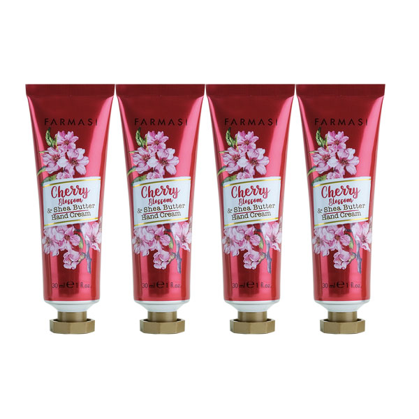 4 ცალი ხელის კრემი ალუბლის ყვავილებით CHERRY BLOSSOM 30 მლ