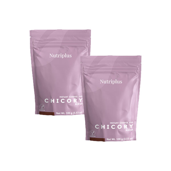 NUTRIPLUS ხსნადი ნუტრი ყავა CHICORY 100 გრ. (2 ცალი)