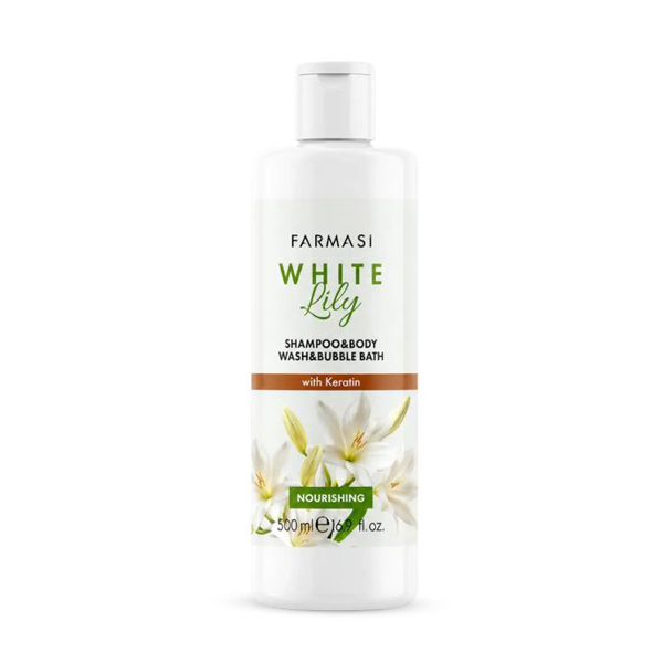 შამპუნი&საშხაპე გელი&აბაზანის ქაფი White Lily 500 მლ.