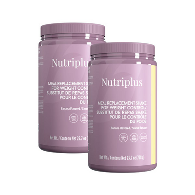 NUTRIPLUS შეიკი ბანანის არომატით BANANA 520 გრ. (2 ცალი)