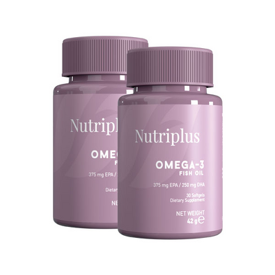 NUTRIPLUS ვიტამინი OMEGA 3 რბილი კაფსულები 30 ც. (2 ცალი)