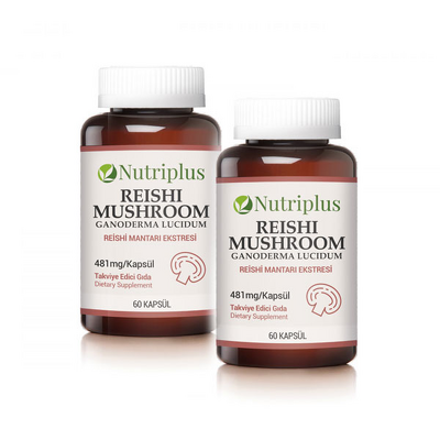 NUTRIPLUS რეიშის სოკო REISHI MUSHROOM 30 კაფსულა (2 ცალი)
