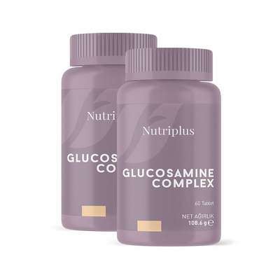 NUTRIPLUS გლუკოზამინის კომპლექსი GLUCOSAMINE 60 აბი (2 ცალი)