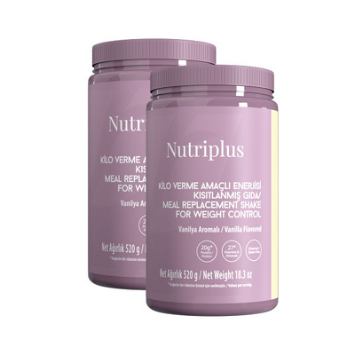 NUTRIPLUS შეიკი ვანილის არომატით, 520 გრ (2 ცალი)