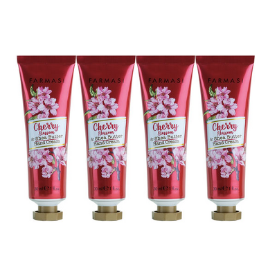4 ცალი ხელის კრემი ალუბლის ყვავილებით CHERRY BLOSSOM 30 მლ