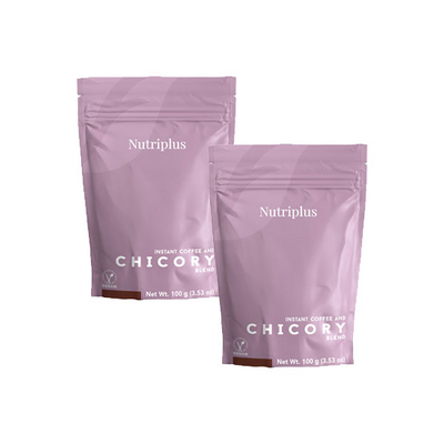 NUTRIPLUS ხსნადი ნუტრი ყავა CHICORY 100 გრ. (2 ცალი)