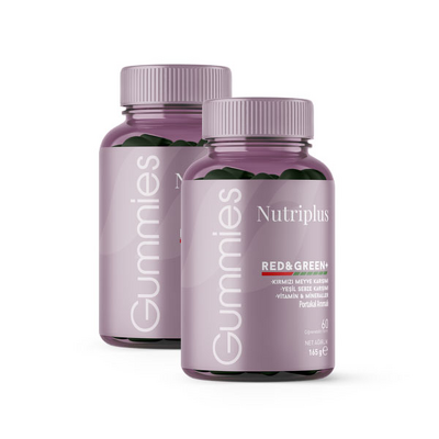 NUTRIPLUS საკვები დანამატი GREEN&RED 60 აბი (2 ცალი)