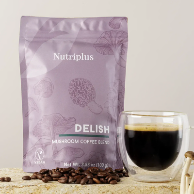 Nutriplus ხსნადი სოკოს ნუტრი ყავა Mushroom 105 გრ.
